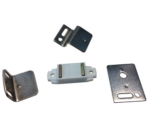 Amerock AMBP9765-W Cabinet Catch - Plastic Casing Magnet and Strike Plate - Pull Force: 5 lb. - 1 Each