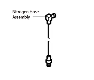 Ansul 423581AW Fire Extinguisher Parts - Nitrogen Hose Assembly (Valve to Regulator)