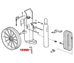 Ansul 15469 Wheeled Fire Extinguisher Parts - Gas Tube Assembly, Field Replacement
