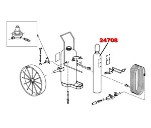 Ansul 24708 Nitrogen Cylinder - 220-B, CR