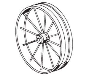 Ansul 25908 Wheel - 350-C, Painted CR,  44 in.