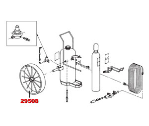Ansul 29508 Wheel - 150-C, Painted CR, 36 in.