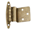 AP Hardware 30025 17T Antique Brass 1/2” Inset x 3/8” Overlay Cabinet Hinge - Sold Per Pair