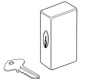 Adams Rite 4024-05 Trim Plate Mounted Cylinder Pull, Schlage C Keyway