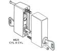 Adams Rite 4025-105-01-119 CYL x CYL Cylinder Both Sides Pullset, Schlage Keyway - Black Anodized