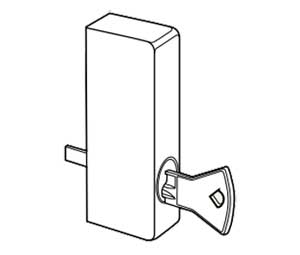 Adams Rite 4026-05 130 Cylinder Pull For Wood Applications, Schlage C Keyway, Clear Anodized