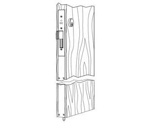 Adams Rite MS1837-313 custom Two-Point Deadlock for Wood Doors with Custom Cylinder Height (Specify) - Dark Bronze Anodized Aluminum Finish