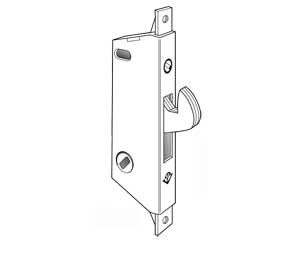 Adams Rite MS1847-630 Deadlock for Ultra-narrow Stile Sliding Doors - Stainless Steel Finish