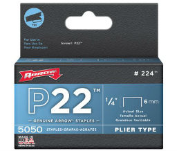 Arrow Fastener 091-224 Arrow Fastener P22™ Type Staples - 1/4" Length