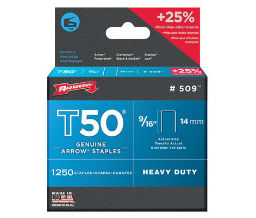 Arrow Fastener 091-509 Arrow Fastener T50® Type Staples - 9/16" Length
