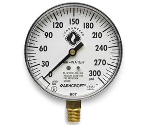 Ashcroft SG3 Sprinkler Gauge - Air/Water, 300 psi