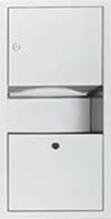ASI 0462AD-2 Semi-Recessed Paper Towel Dispenser and Waste Receptacle