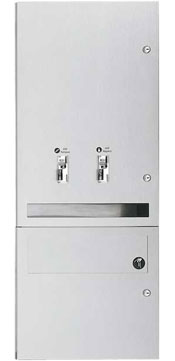 ASI 04684-TM-25 Recessed Sanitary Napkin and Tampon Vendor with Disposal
