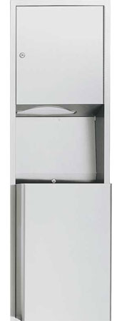 ASI 0469-2 Semi-Recessed Paper Towel Dispenser and Waste Receptacle Unit