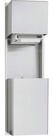ASI 046924A Recessed Automatic Paper Towel Dispenser and Waste Receptacle Unit