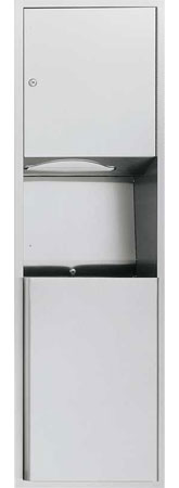 ASI 04697-4 Semi-Recessed Paper Towel Dispenser and Waste Receptacle Unit