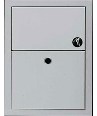 ASI 0472-1 Partition Mounted Dual Access Napkin Disposal with Lock