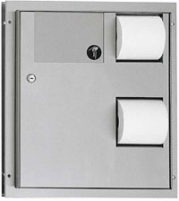 ASI 04833 Toilet Tissue Dispenser with Sanitary Napkin Disposal