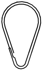 ASI 1200-SHU Shower Curtain Hook - Stainless Steel