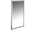 ASI 20650-B-1824 18" x 24" Roval™ Inter-Lok Stainless Steel Framed Tempered Glass Mirror 