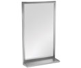 ASI 20655-B-1824 18" x 24" Roval™ Inter-Lok Stainless Steel Framed Tempered Glass Mirror with Shelf 