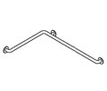 ASI 3750P 24" x 36" Horizontal Grab Bar with Snap Flanges and Peened Grip