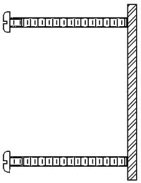ASI 3932 1/2" Metal Partition Mounting Kit for 3700 and 3800 Series
