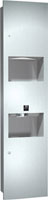 ASI 64673-9 Surface Mounted Paper Towel Dispenser, Waste Receptacle, and Hand Dryer Unit