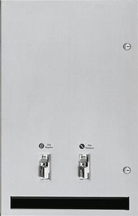 ASI 6468-25 Recessed Sanitary Napkin and Tampon Vendor