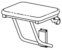 ASI 8204 Padded Fold-Up Shower Seat