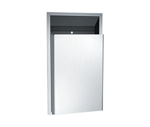 ASI 10-0458 Traditional Semi-Recessed Waste Receptacle - 12 gal.