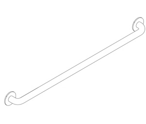 ASI 3001-30 1" Dia. Grab Bar - Concealed Mounting