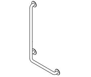 ASI 3504 90° Angle Grab Bar, 16” x 32”
