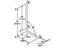 ASI 3404 90° Angle Grab Bar, 16” x 32”