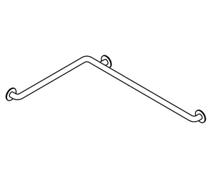 ASI 3574P Horizontal Grab Bar, 18-1/8” x 33-1/8”