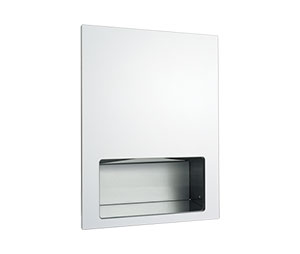 ASI 10-6457-00 Piatto Completely Recessed Folded Paper Towel Dispenser - White Phenolic Door