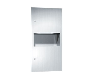 ASI 10-64623 Simplicity Recessed Paper Towel Dispenser and Waste Receptacle, Multi, C-Fold  