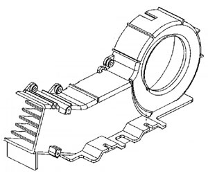 ASI A0017 Blower housing - RH for 0165 Hand Dryers
