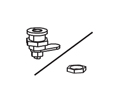 ASI 0362-006 Lock & Nut for ASI 0362 Surface Mounted Automatic Soap Dispenser
