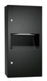 ASI 64623-9-41PC Simplicity™ - Surface Mounted Paper Towel Dispenser and Waste Receptacle - Multi, C-Fold - 2.2 gal. - Matte Black Powder Coated 