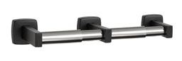 ASI 7305-2-41 Surface Mounted Double Roll Toilet Tissue Holder - Matte Black Powder Coated Stainless