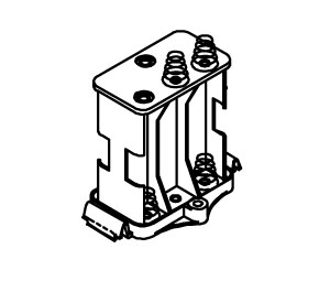 ASI 0360-002 Surface Mounted Automatic Soap Dispenser Repair Parts - Battery Carrier Box with Integral Cover