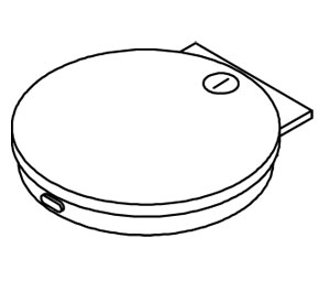 ASI 0360-004 Surface Mounted Automatic Soap Dispenser Repair Parts - Upper Cover Assembly with Lock