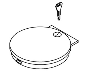 ASI 0360-010 Surface Mounted Automatic Soap Dispenser Repair Parts - Key