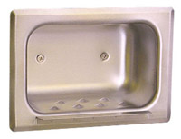 Bobrick B-4380 Soap Dish with Mounting Clamp for Stud Walls