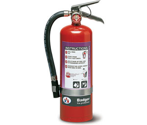 Badger BG23488B Purple K Fire Extinguisher - 5 lb Brass Valve w/Wall Hook - 30B:C
