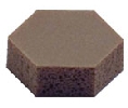 3M MMSJ5201 Light Brown Octagonal Self-Adhesive Bumpers, Polyurethane - Sheet of 132