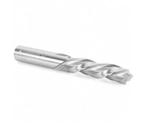 Amana AA46218 Spiral and Plastic Cutting - 3-Flute Plunge Solid Carbide Router Bit, 1/2" Diameter, 4" Long, Down Cut