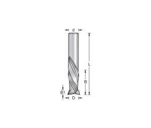 Amana AA46352 Straight Mortising - Compression Solid Carbide, 2 Flute, 3/8" Diameter, 1/2" Shank