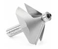 Amana AA49406 Edge Forming - Chamfer with Ball Bearing Guide 2-Flute - 2-3/8" Diameter, 45° Angle